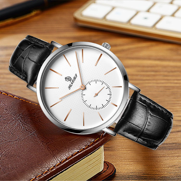 Minimalist Quartz Leather Strap Couple Watch