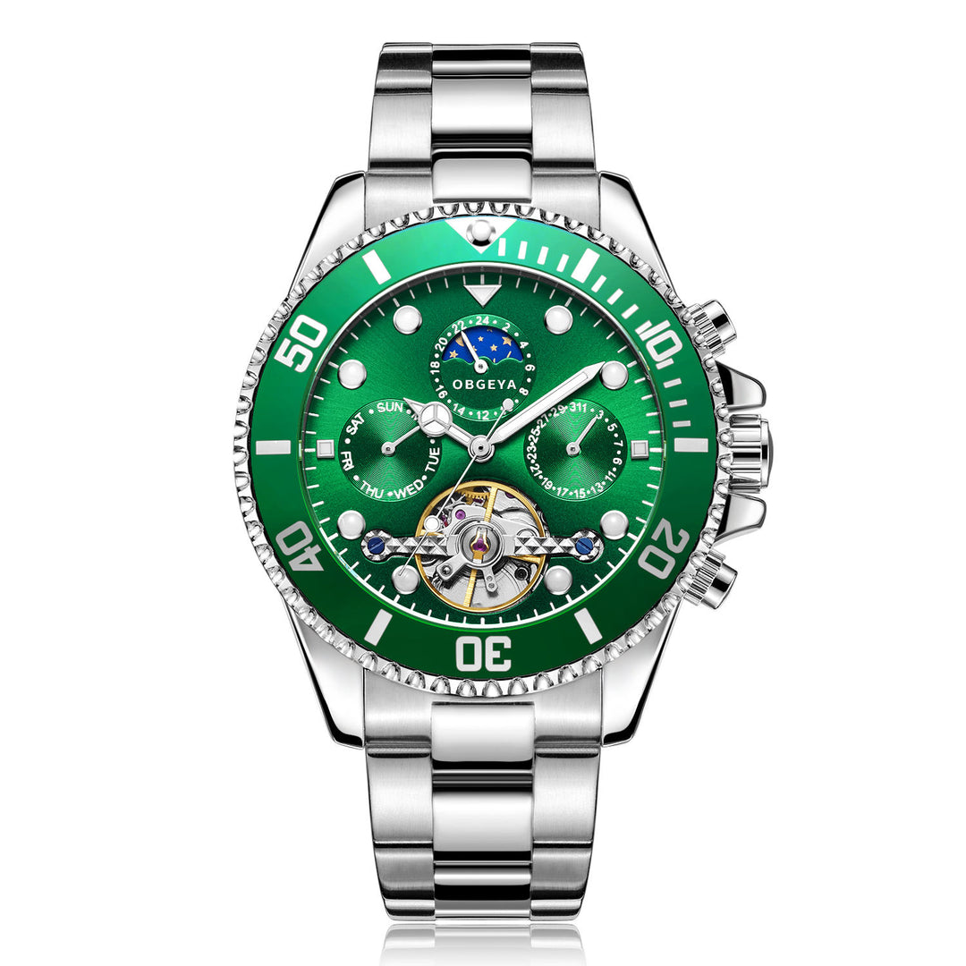 Stainless Automatic Tourbillon Wristwatch