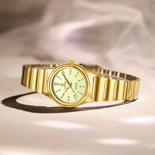 Classy Silver Toned Couple Wristwatch