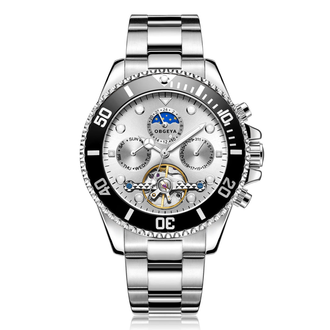 Stainless Automatic Tourbillon Wristwatch