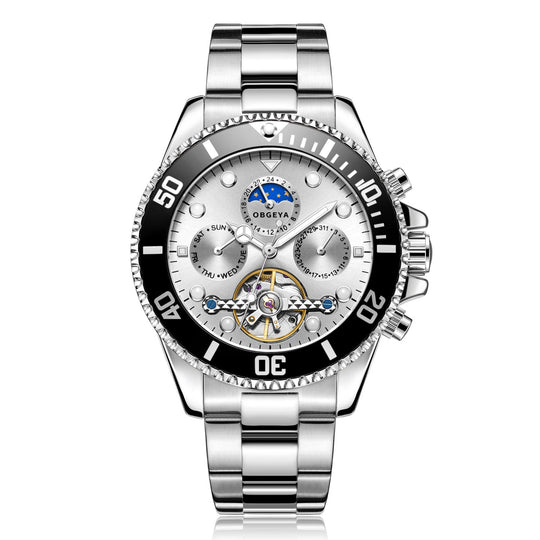 Stainless Automatic Tourbillon Wristwatch