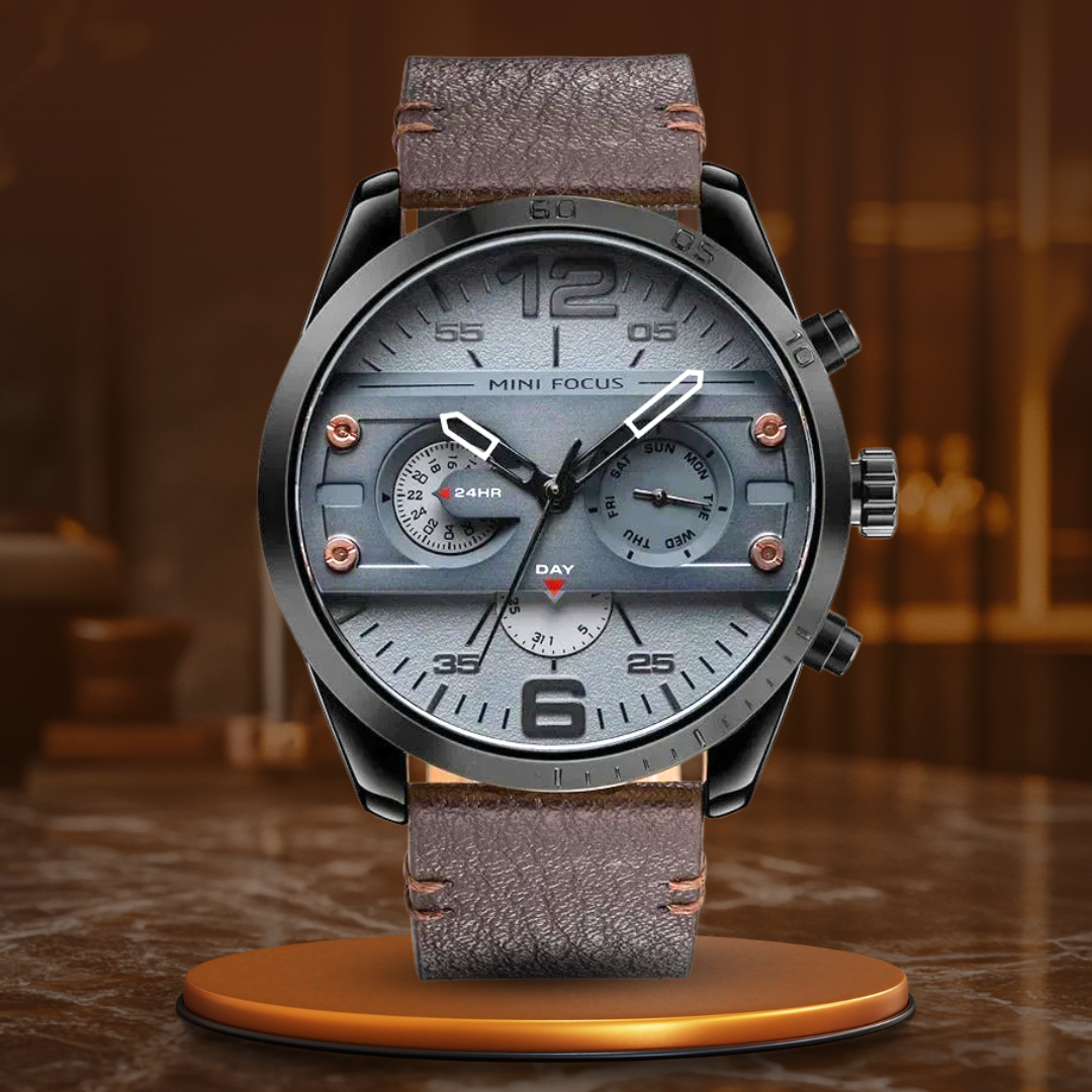 Leather Quartz Watch main image 1