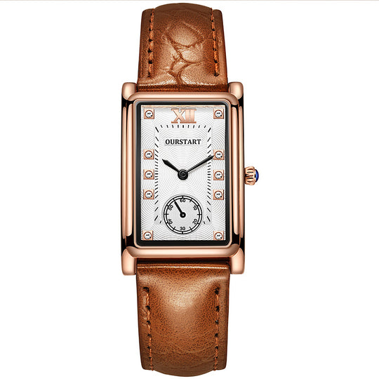 Exquisite Leather Strap Couple Watch