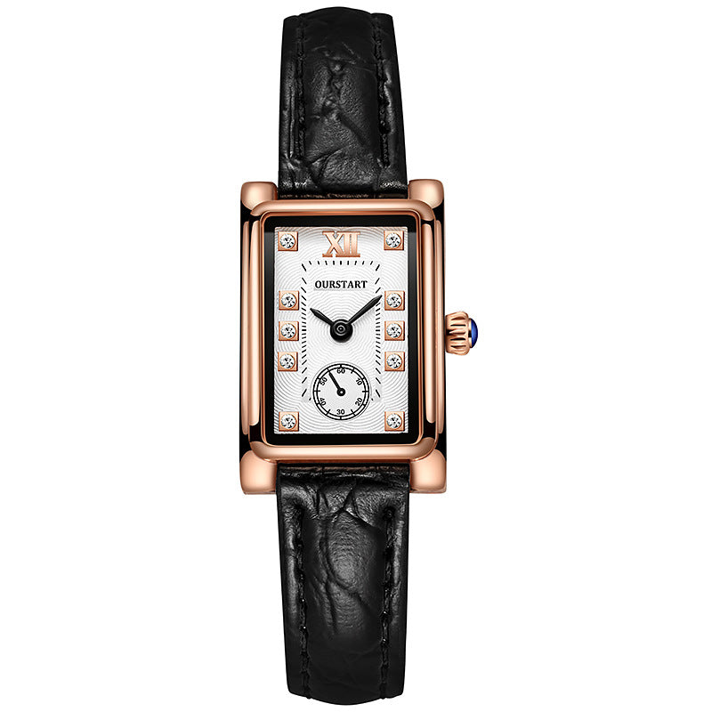 Exquisite Leather Strap Couple Watch