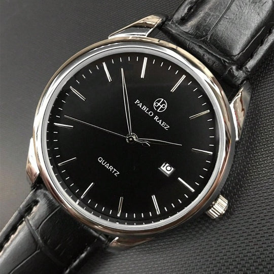 Lifestyle Essential Leather Strap Wristwatch