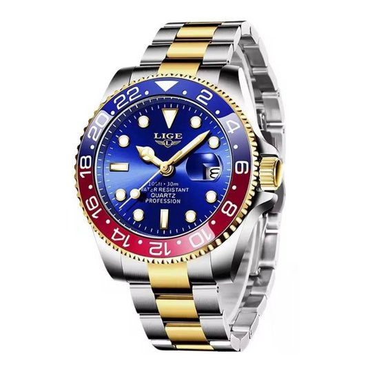 Masculine Signature Stainless Diver Watch