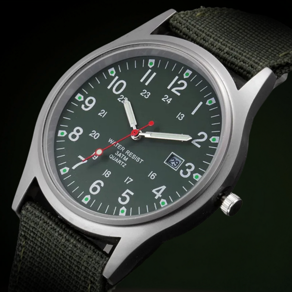 Military-Inspired Casual Wristwatch