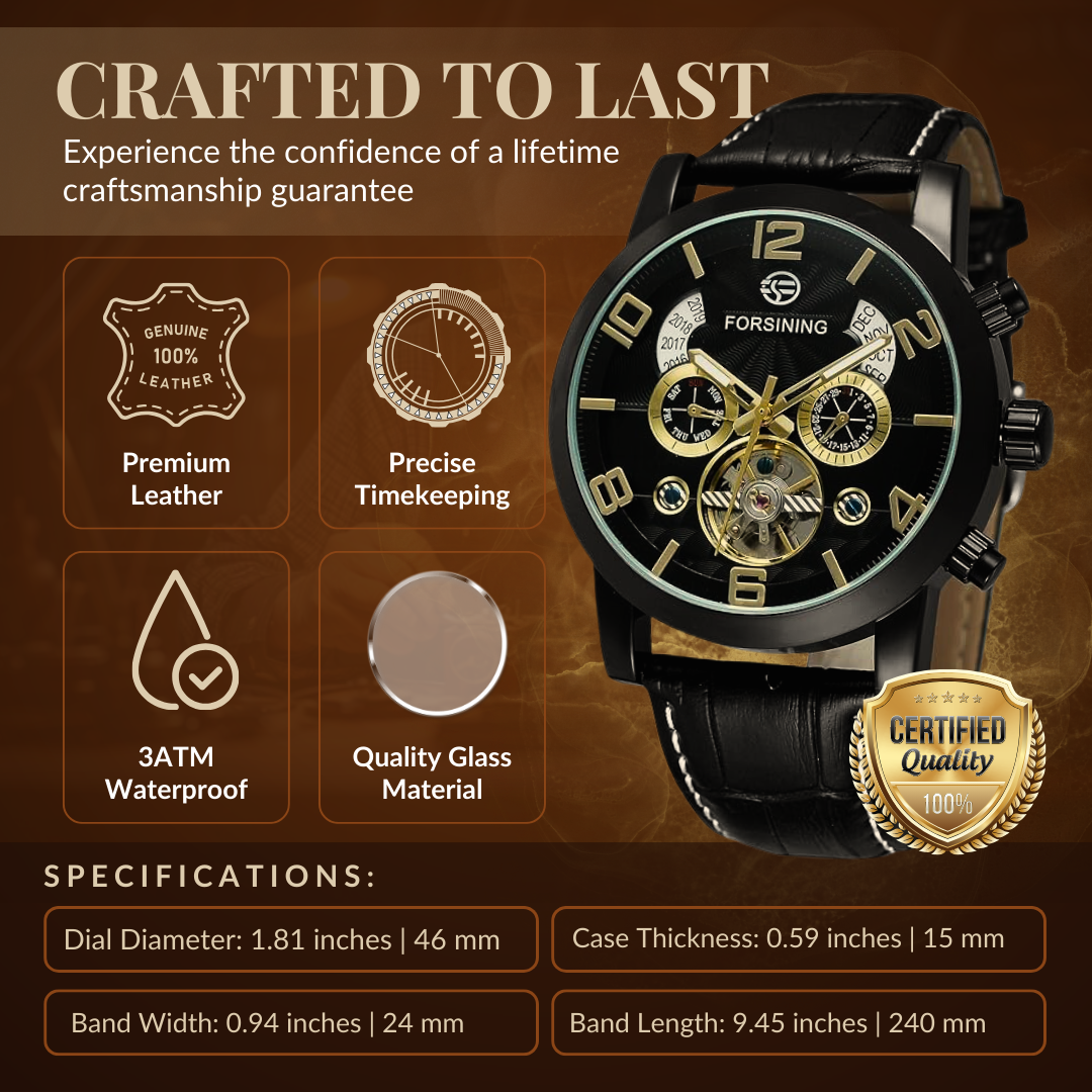 Luxury Tourbillon Automatic Mechanical Watch