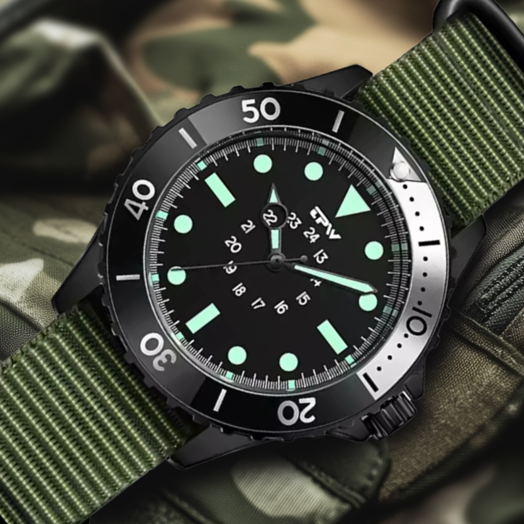 Waterproof Tactical Diver Style Field Watch