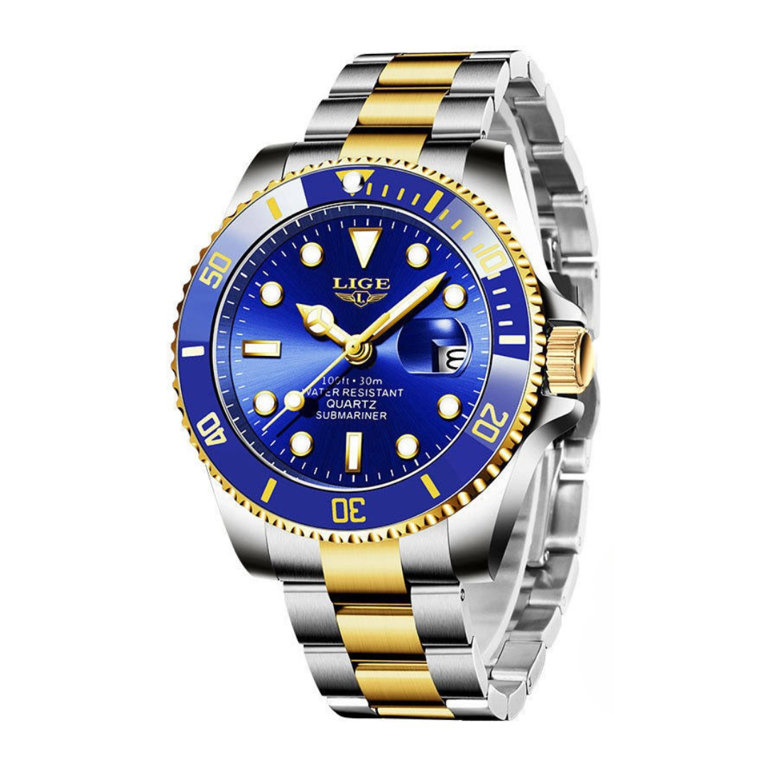 Masculine Signature Stainless Diver Watch