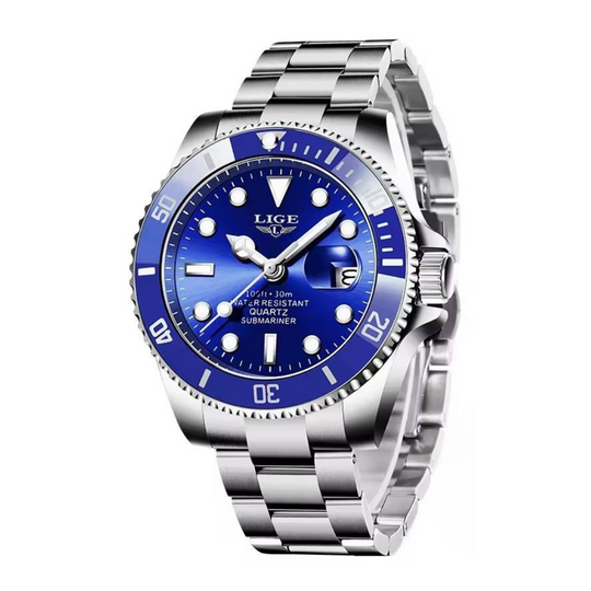 Masculine Signature Stainless Diver Watch