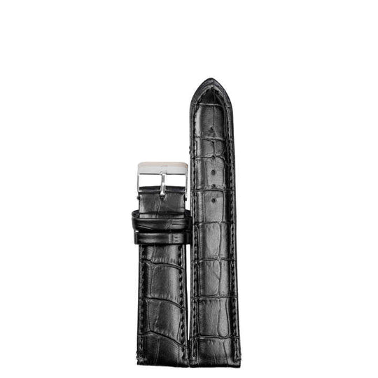 Crocodile Embossed Durable Leather Watch Band
