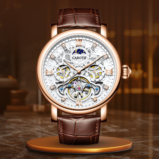 Business Leather Band Mechanical Automatic Watch