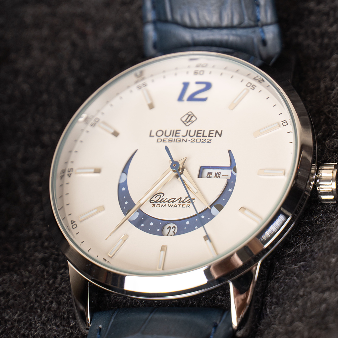 Elegant Luminous Moonphase Watch