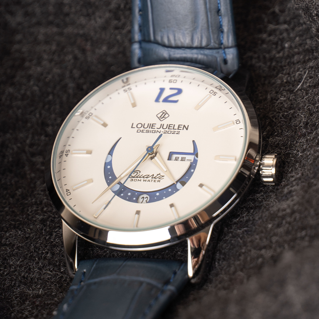 Elegant Luminous Moonphase Watch