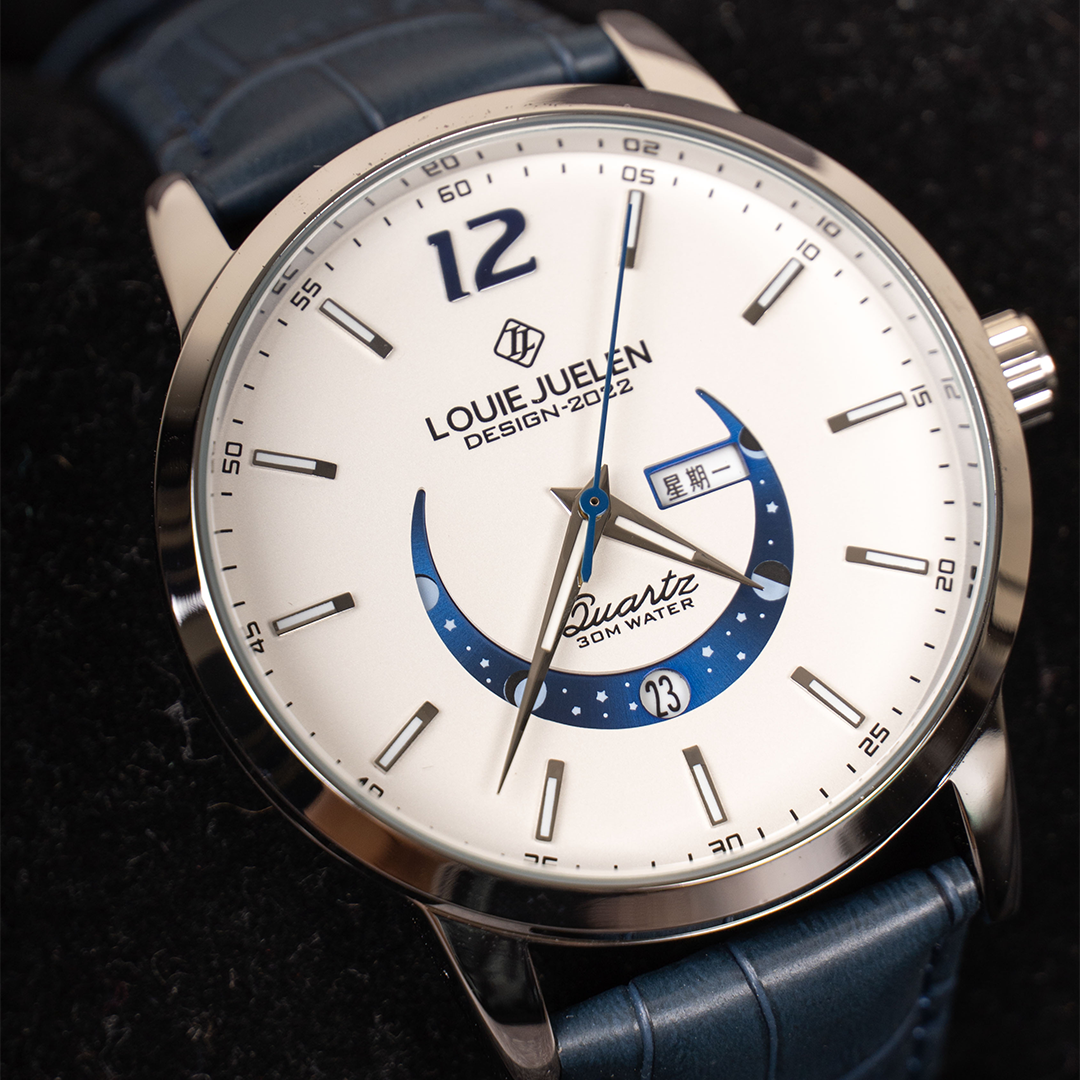 Elegant Luminous Moonphase Watch