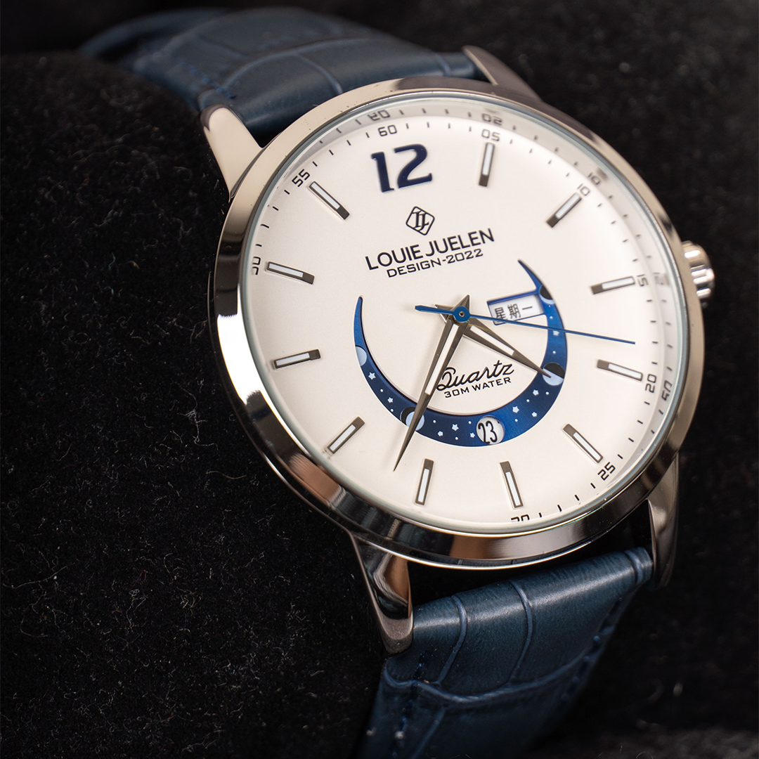 Elegant Luminous Moonphase Watch