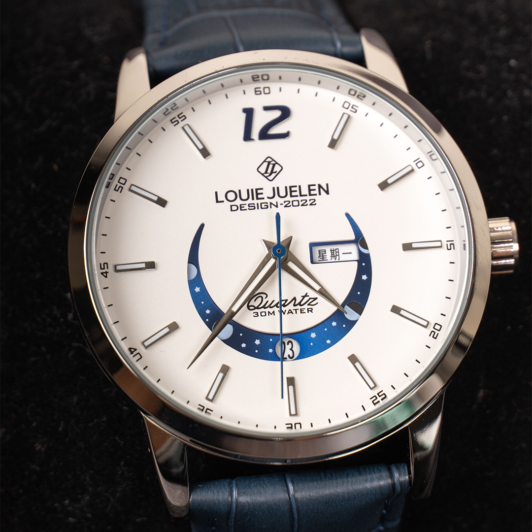 Elegant Luminous Moonphase Watch