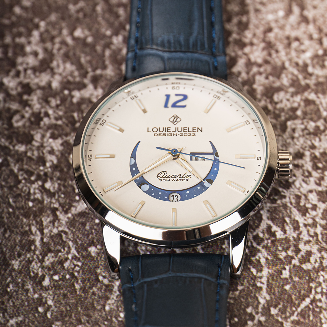 Elegant Luminous Moonphase Watch