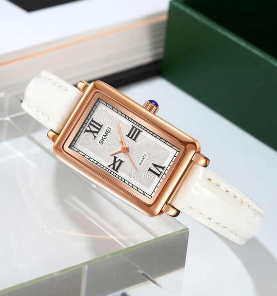 Leather-Strapped Casual Watch