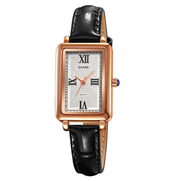 Leather-Strapped Casual Watch