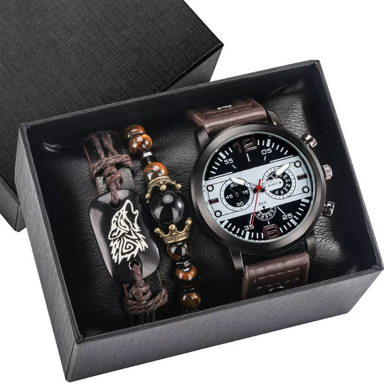 Horizon Analog Watch & Bracelet Set
