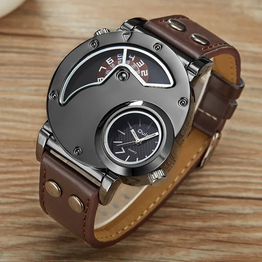 Luxury Dual Time Quartz Watch