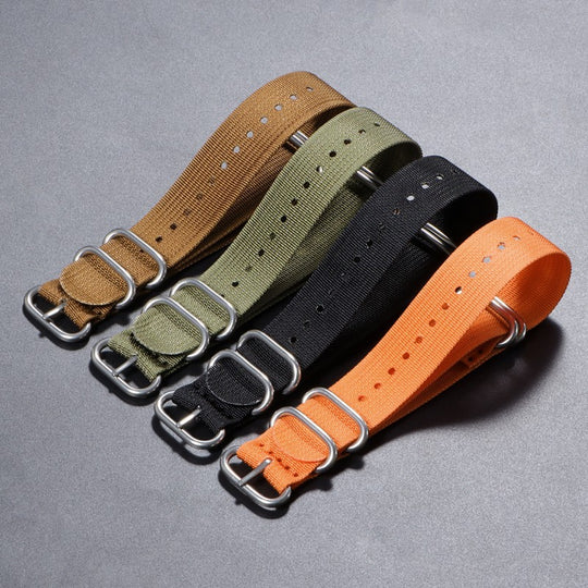 Ribbed Nylon Watch Band