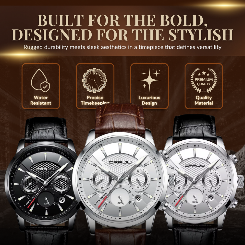 Fashionable Military Leather Watch