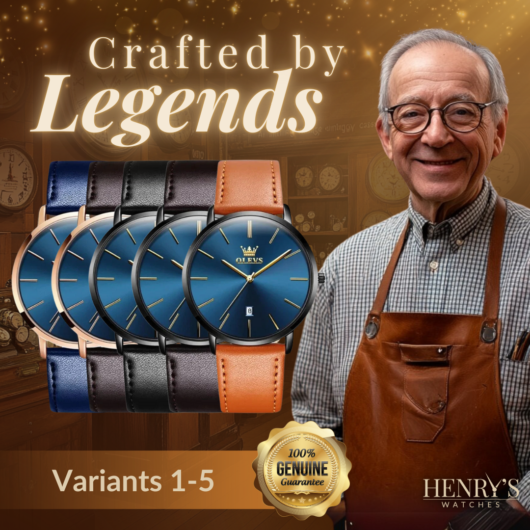 Leather Band Car Date Watch