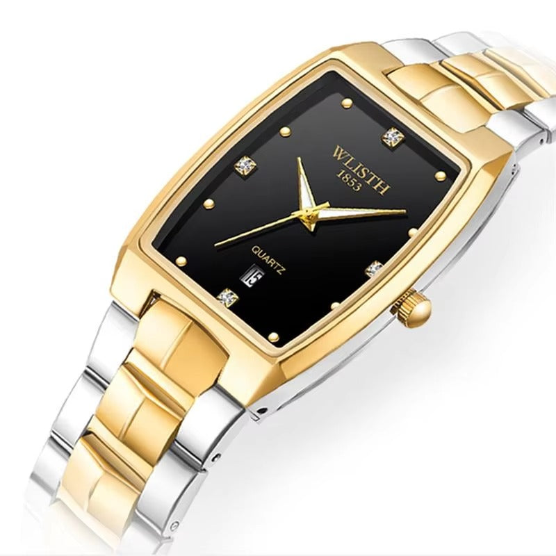 Square Style Quartz Couple Watch