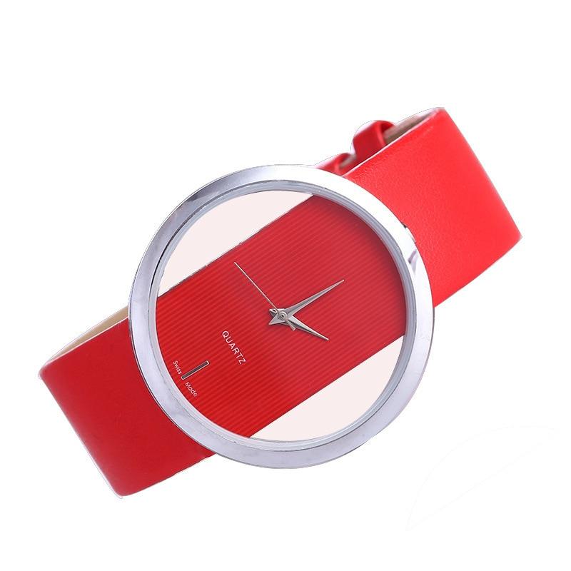 Elegant Transparent Dial Quartz Watch