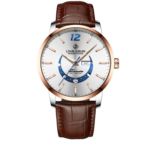 Elegant Luminous Moonphase Watch